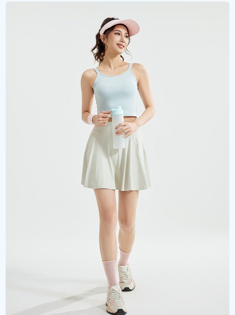 2 - in - 1 High - Waist Tennis Skirt | Breathable & Anti - Chafing Sports Skirt – Ceecile - Women's Activewear by Ceecile